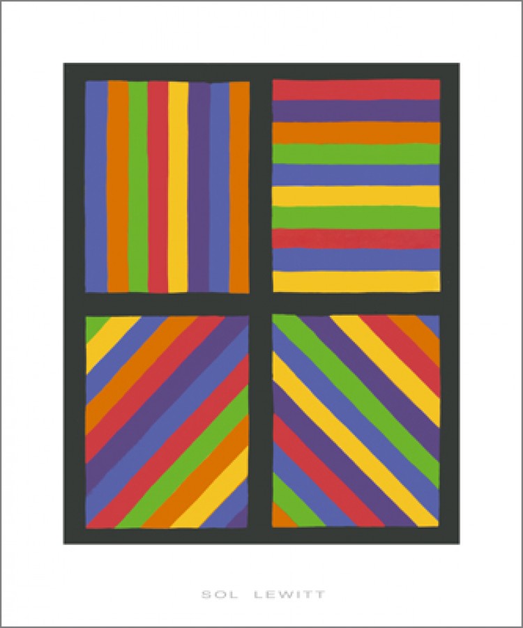 Color Bands in Four Directions, 1999