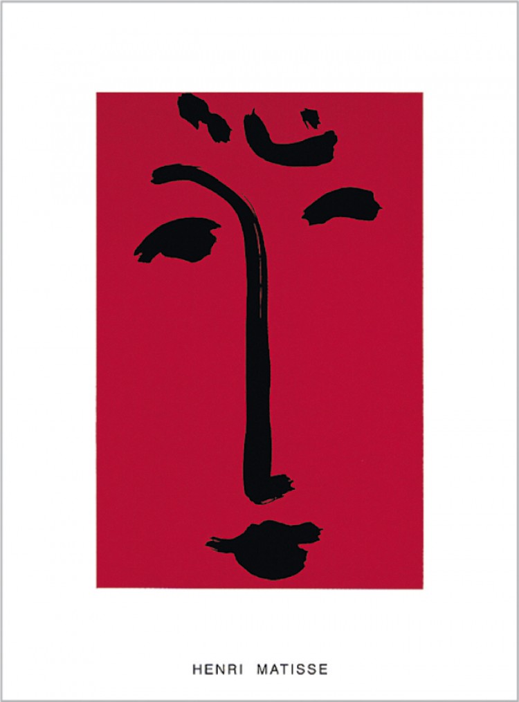 Visage sur fond rouge, 1951